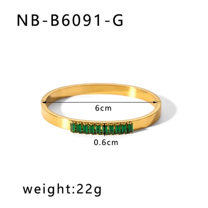 IG Style Minimalist Geometric 304 Stainless Steel Bangle In Bulk