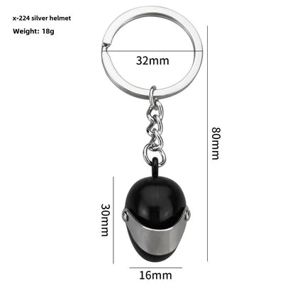 Simulation Cool Helmet Motorcycle Suit Keychain Metal Helmet Keychain Pendant Motorcycle Keychain