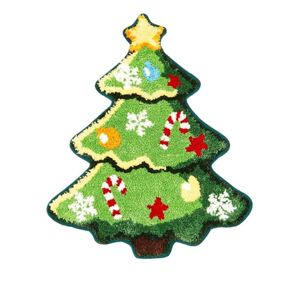 Christmas Casual Cute Christmas Tree Santa Claus Imitation Cashmere