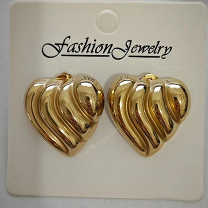 1 Pair Retro Solid Color Irregular Plating 304 Stainless Steel Stainless Steel Earrings