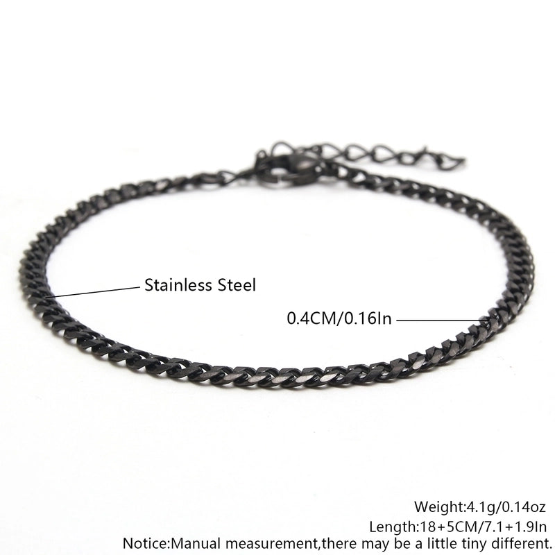 Casual Minimalist Solid Color 304 Stainless Steel Bracelets In Bulk