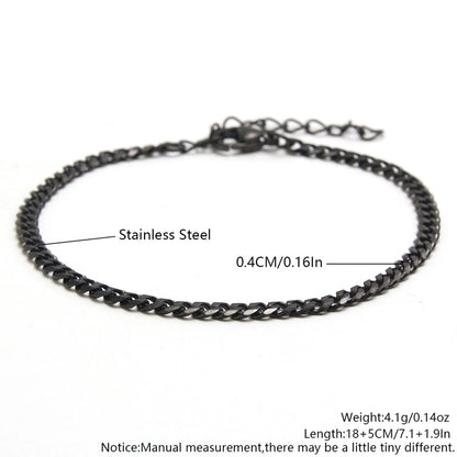 Casual Minimalist Solid Color 304 Stainless Steel Bracelets In Bulk