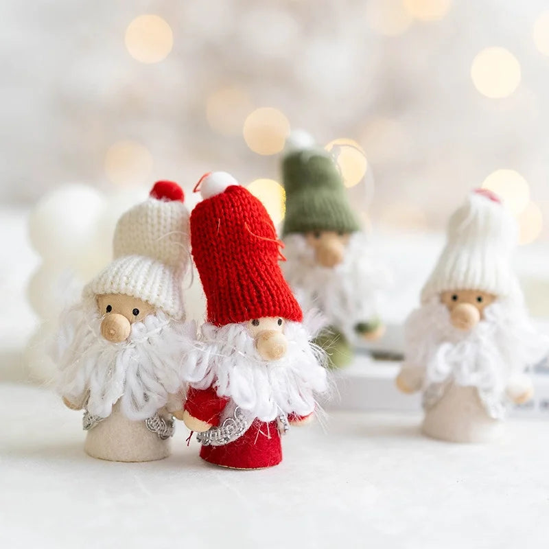 Christmas Minimalist Classic Style Santa Claus Holiday Daily Hanging Ornaments Decorative Props