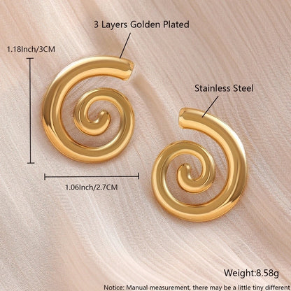 1 Pair Minimalist Commute Geometric 304 Stainless Steel 18K Gold Plated Gold Plated Ear Studs