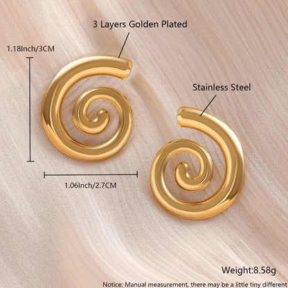 1 Pair Minimalist Commute Geometric 304 Stainless Steel 18K Gold Plated Gold Plated Ear Studs