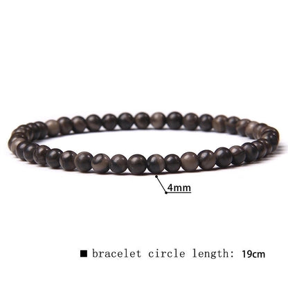 Minimalist Marble Natural Stone Beaded Bracelets