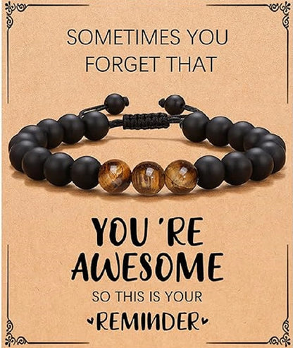 Hot Gift Bracelet Birthday Christmas Gift Jewelry Tiger Eye Black Frosted Bracelet Manufacturers