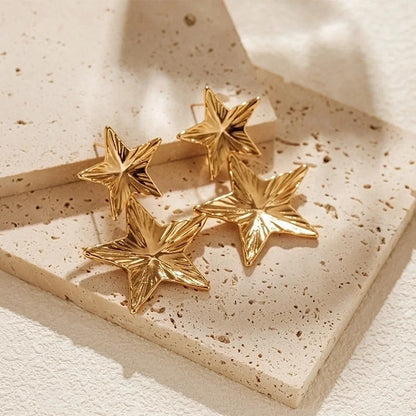 1 Piece Retro Vintage Style Modern Style Double Heart Circle Heart Shape Pleated Copper 18K Gold Plated Drop Earrings