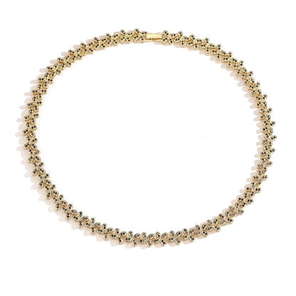 Copper 18K Gold Plated Plating Inlay Butterfly Zircon Bracelets Necklace