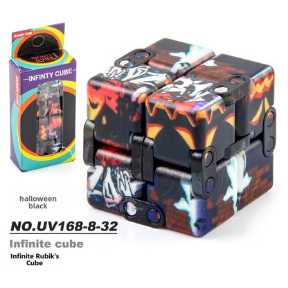 New Strange Decompression Toy UV Printing Infinite Rubik's Cube Decompression Folding Changeable Rubik's Cube Fingertip Rubik's Cube Manufacturer Resources