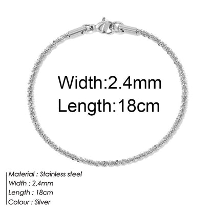 Casual Classic Style Geometric 304 Stainless Steel Cauliflower Necklace Bracelets In Bulk