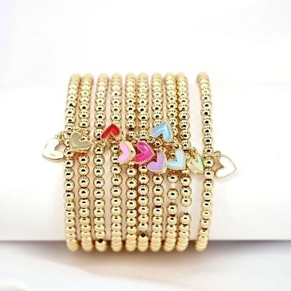 Fashion Geometric Copper Artificial Gemstones Bracelets In Bulk