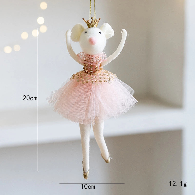 Christmas Elegant Lady Animal Holiday Travel Selfie Hanging Ornaments Decorations Hanging Ornaments