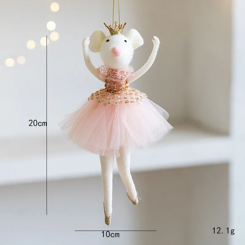 Christmas Elegant Lady Animal Holiday Travel Selfie Hanging Ornaments Decorations Hanging Ornaments