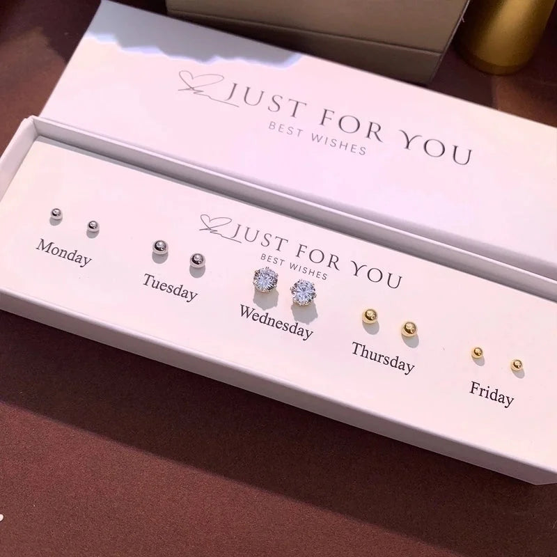 1 Set Cute Animal Sunflower Fruit Inlay Copper Artificial Pearls Zircon 14K Gold Plated Cartilage Earrings