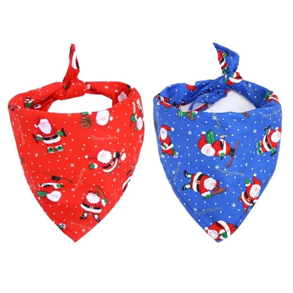 Cartoon Style Cotton Christmas Graffiti Pet Scarf 1 Piece