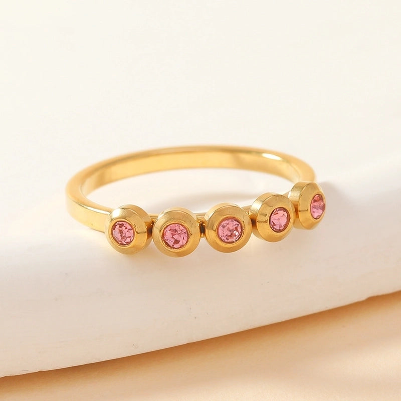 Elegant Geometric Titanium Steel Rings