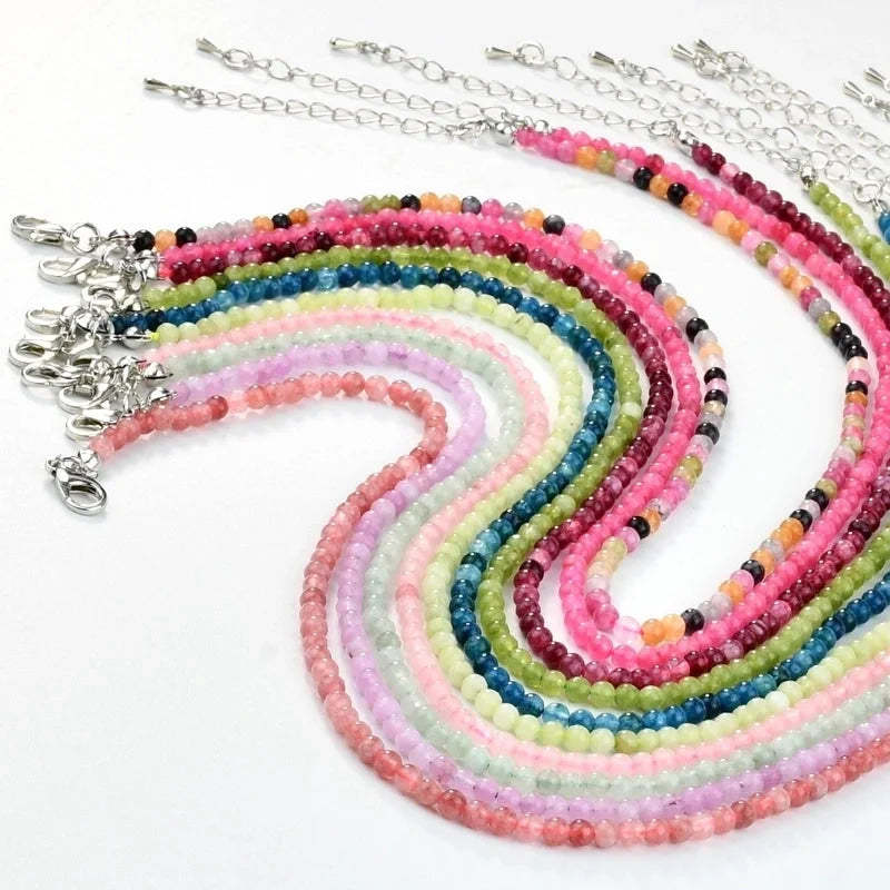 Minimalist Geometric Natural Stone Necklace In Bulk