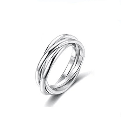 New Fashion Anti-anxiety Rotating Titanium Steel Decompression Couple Ring