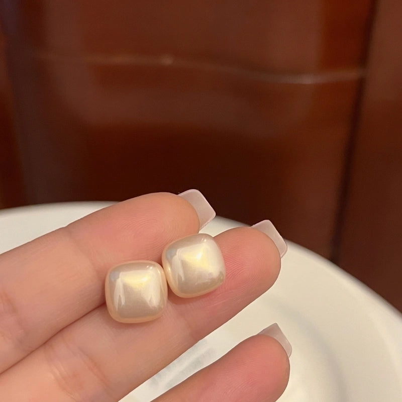 1 Pair Fashion Leaf Flower Bow Knot Imitation Pearl Alloy Rhinestones Earrings