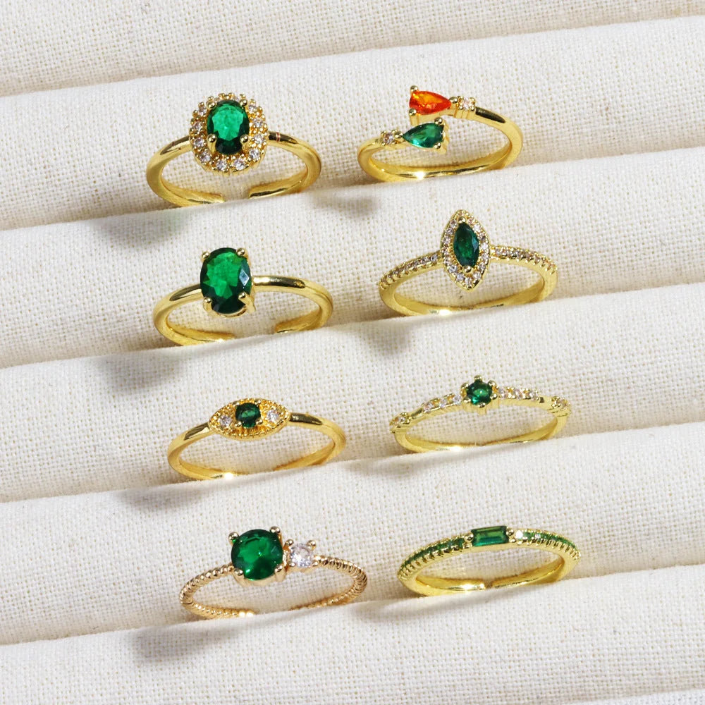 Moderate Luxury Irregular Copper Diamond Inlay Stud Earrings