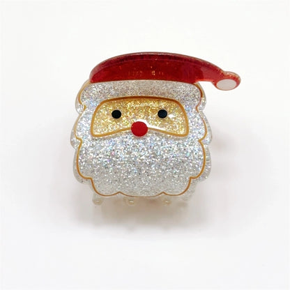 Christmas Minimalist Women's Christmas Tree Santa Claus Arylic Hair Claws