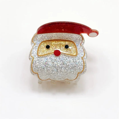 Christmas Minimalist Women's Christmas Tree Santa Claus Arylic Hair Claws