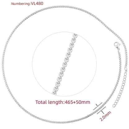 Hip-Hop Minimalist Solid Color Copper 18K Gold Plated Necklace