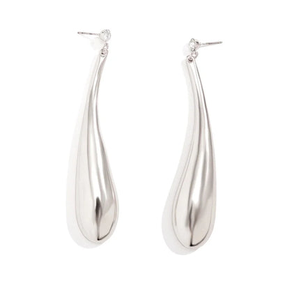 1 Pair Minimalist Oversized Geometric Copper 18k Gold Plated Drop Earrings