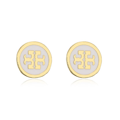 Minimalist Irregular Geometric Copper Stud Earrings