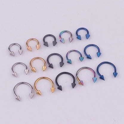 Nose Rings & Studs Punk Geometric 316L Stainless Steel Plating