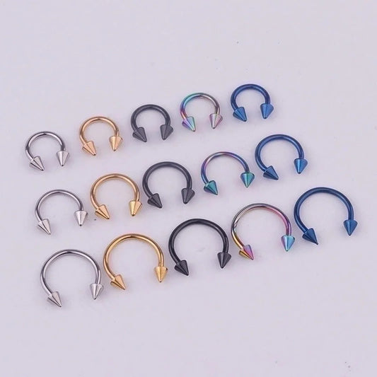 Nose Rings & Studs Punk Geometric 316L Stainless Steel Plating