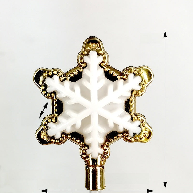 10 Pieces Transparent Round Ball Snowflake Small Five-star Christmas Tree Light String Accessories Five-pointed Star Tree Top Star Christmas Decoration