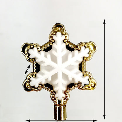 10 Pieces Transparent Round Ball Snowflake Small Five-star Christmas Tree Light String Accessories Five-pointed Star Tree Top Star Christmas Decoration