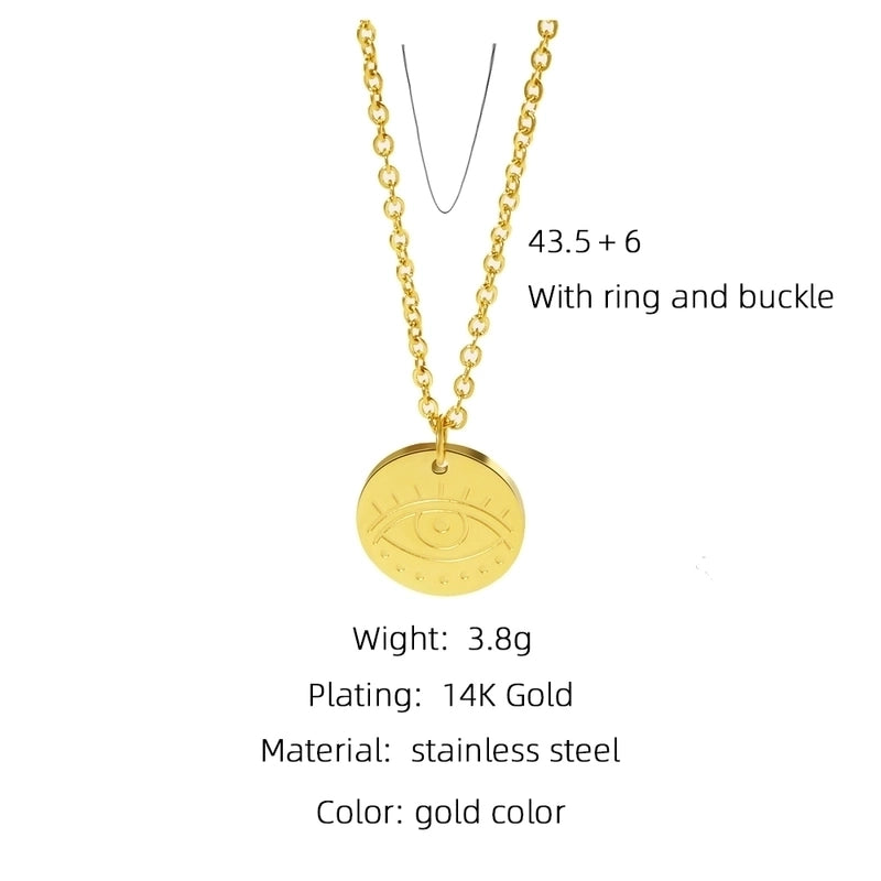 Minimalist Geometric 304 Stainless Steel 18K Gold Plated Plating Necklace