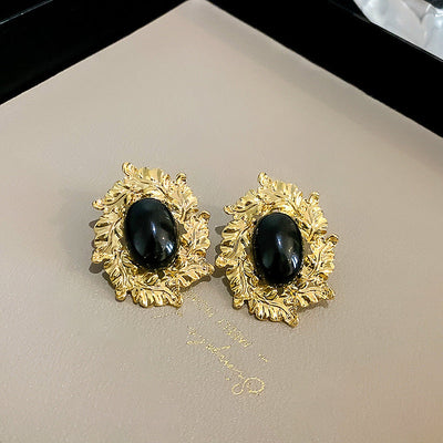 2 Pieces Mid-century Modern Round Geometric Copper Electroplating Earrings