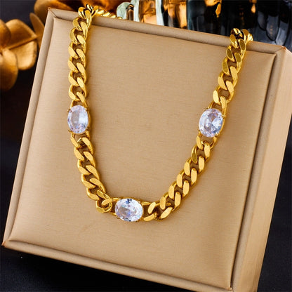 Elegant Round Life Tree Butterfly Titanium Steel Chain Pendant Necklace