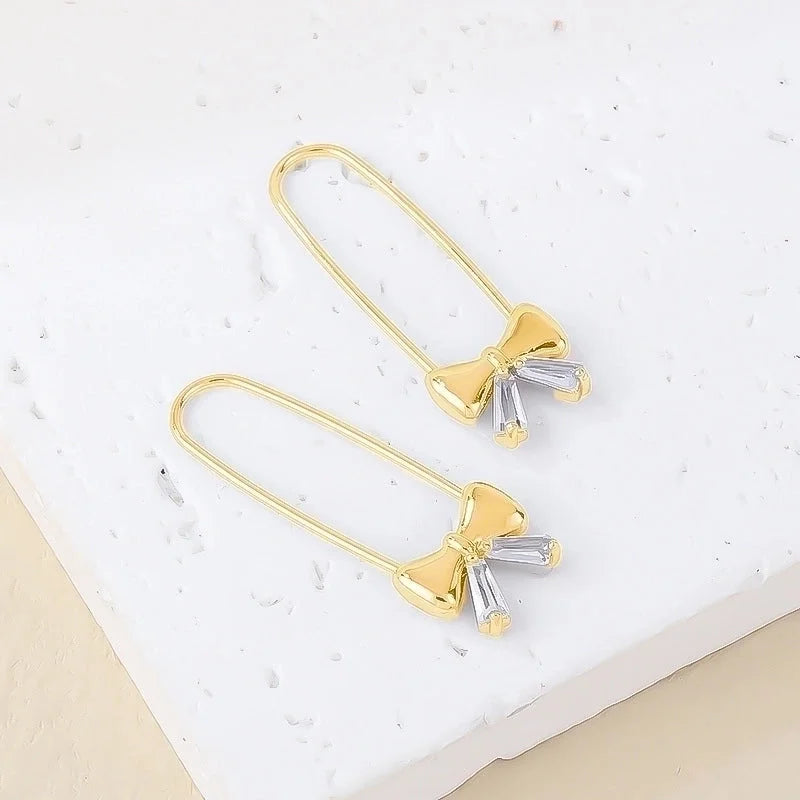 1 Pair Casual Minimalist Korean Style Solid Color Copper Earrings