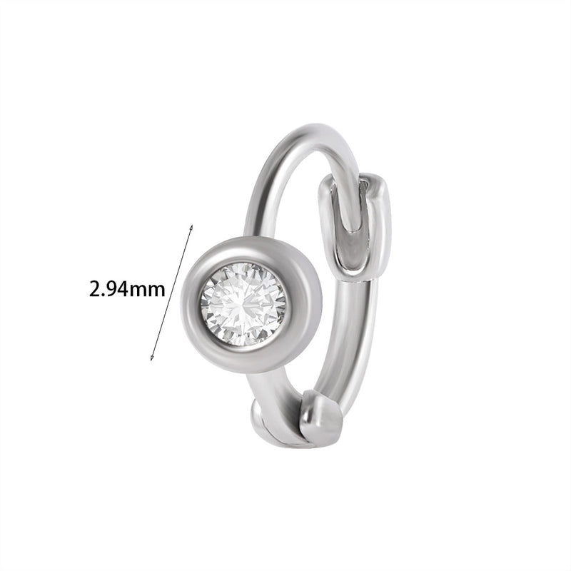 1 Piece Elegant Flower Butterfly Inlay Copper Rhinestones Zircon Earrings