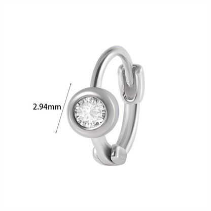 1 Piece Elegant Flower Butterfly Inlay Copper Rhinestones Zircon Earrings