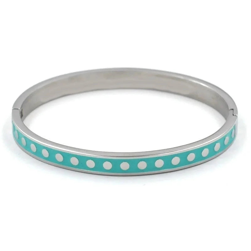Streetwear Round Dots Stainless Steel Bangle In Bulk