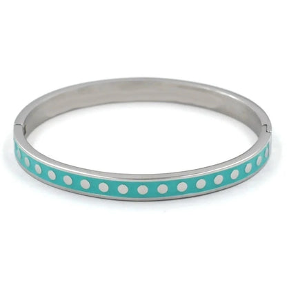 Streetwear Round Dots Stainless Steel Bangle In Bulk