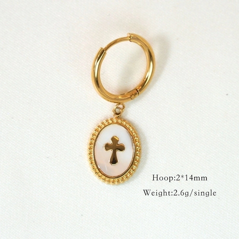 6 Pieces Minimalist Classic Style Solid Color Inlay 304 Stainless Steel Rhinestones Drop Earrings