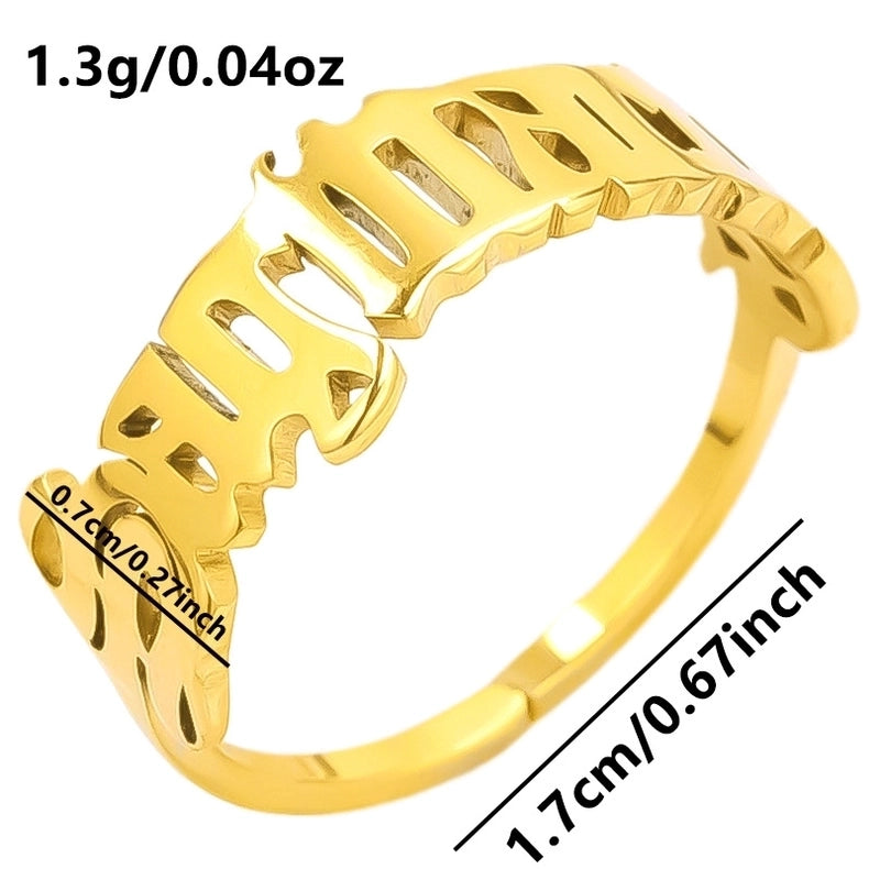Minimalist Constellation 304 Stainless Steel 18K Gold Plated Polishing Rings
