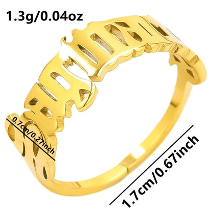 Minimalist Constellation 304 Stainless Steel 18K Gold Plated Polishing Rings