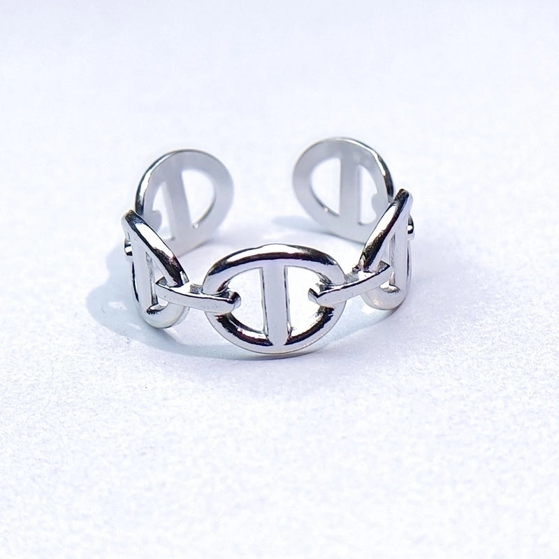 Minimalist Heart Shape Titanium Steel Open Rings