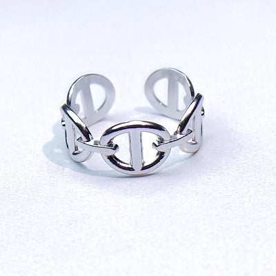 Minimalist Heart Shape Titanium Steel Open Rings