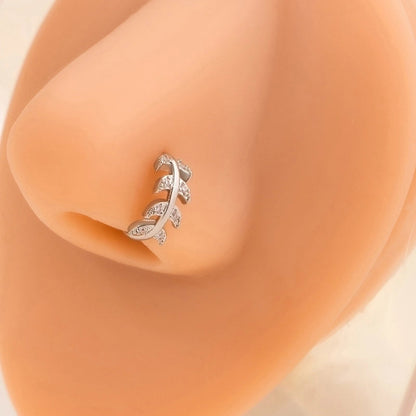 1 Piece Nose Rings & Studs Minimalist Geometric Alloy Inlay Rhinestones Nose Rings & Studs