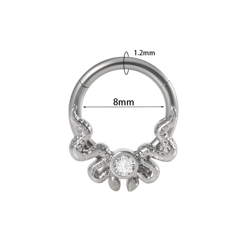 2 Pieces Nose Rings & Studs Modern Style Minimalist Shiny Water Droplets 304 Stainless Steel Copper Plating Inlay Synthetic Opal Rhinestones Zircon 18K Gold Plated