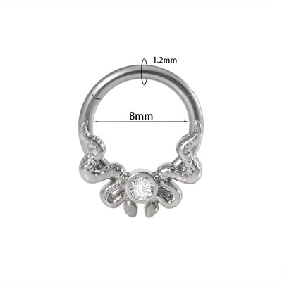 2 Pieces Nose Rings & Studs Modern Style Minimalist Shiny Water Droplets 304 Stainless Steel Copper Plating Inlay Synthetic Opal Rhinestones Zircon 18K Gold Plated